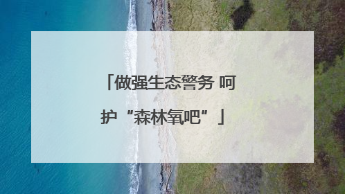 做强生态警务 呵护“森林氧吧”