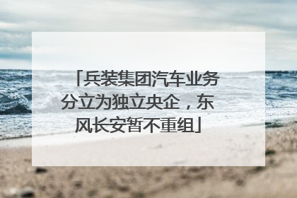 兵装集团汽车业务分立为独立央企，东风长安暂不重组