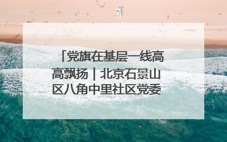 党旗在基层一线高高飘扬｜北京石景山区八角中里社区党委：用脚步丈量民生
