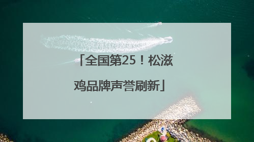 全国第25！松滋鸡品牌声誉刷新