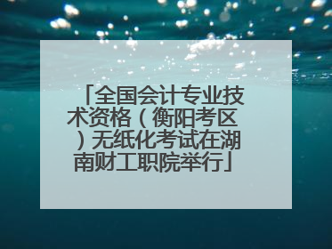 全国会计专业技术资格（衡阳考区）无纸化考试在湖南财工职院举行