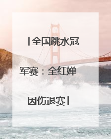 全国跳水冠军赛：全红婵因伤退赛