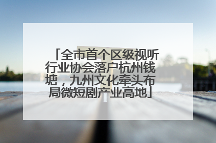 全市首个区级视听行业协会落户杭州钱塘，九州文化牵头布局微短剧产业高地