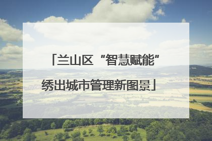 兰山区“智慧赋能”绣出城市管理新图景