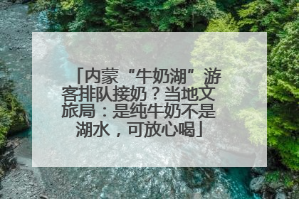 内蒙“牛奶湖”游客排队接奶？当地文旅局：是纯牛奶不是湖水，可放心喝