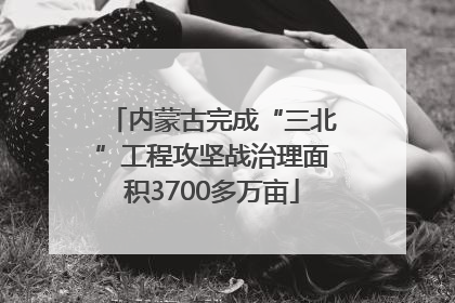 内蒙古完成“三北”工程攻坚战治理面积3700多万亩