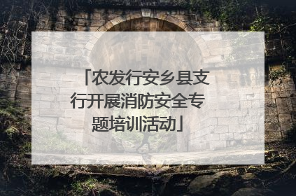 农发行安乡县支行开展消防安全专题培训活动