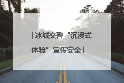 冰城交警“沉浸式体验”宣传安全