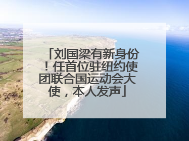 刘国梁有新身份！任首位驻纽约使团联合国运动会大使，本人发声