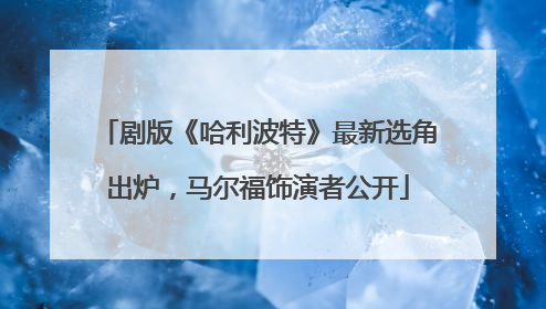 剧版《哈利波特》最新选角出炉，马尔福饰演者公开