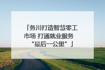 务川打造智慧零工市场 打通就业服务“最后一公里”