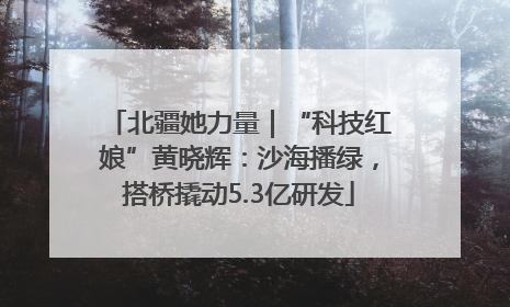 北疆她力量｜“科技红娘”黄晓辉：沙海播绿，搭桥撬动5.3亿研发