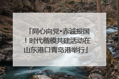 同心向党•赤诚报国！时代楷模共建活动在山东港口青岛港举行