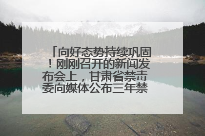 向好态势持续巩固！刚刚召开的新闻发布会上，甘肃省禁毒委向媒体公布三年禁毒工作“成绩单”