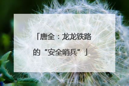 唐全：龙龙铁路的“安全哨兵”