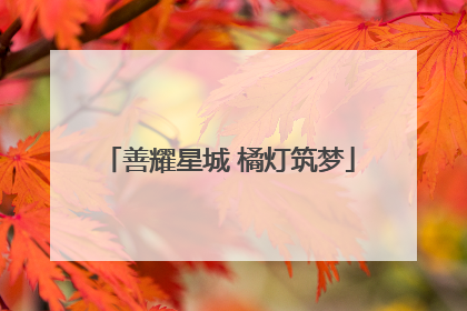 善耀星城 橘灯筑梦