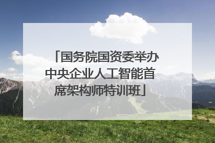 国务院国资委举办中央企业人工智能首席架构师特训班