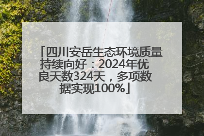 四川安岳生态环境质量持续向好：2024年优良天数324天，多项数据实现100%