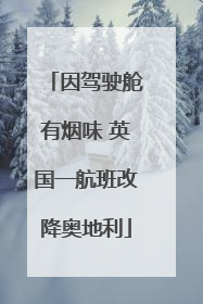 因驾驶舱有烟味 英国一航班改降奥地利