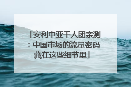 安利中亚千人团亲测：中国市场的流量密码 藏在这些细节里