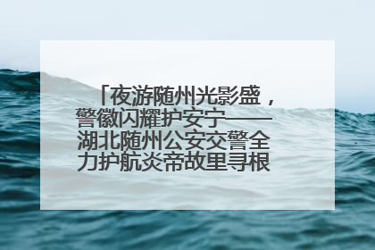 夜游随州光影盛，警徽闪耀护安宁——湖北随州公安交警全力护航炎帝故里寻根节夜游活动侧记