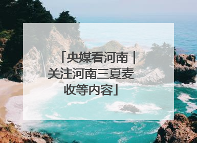 央媒看河南｜关注河南三夏麦收等内容