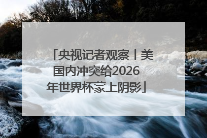 央视记者观察丨美国内冲突给2026年世界杯蒙上阴影