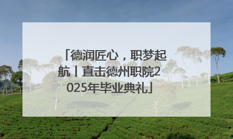 德润匠心，职梦起航丨直击德州职院2025年毕业典礼