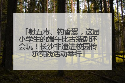 射五毒、钓香囊，这届小学生的端午比古装剧还会玩！长沙非遗进校园传承实践活动举行