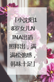 小沈阳18岁女儿NINA出道照释出，满满松弛感，韩味十足