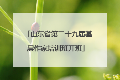 山东省第二十九届基层作家培训班开班
