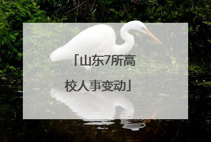 山东7所高校人事变动