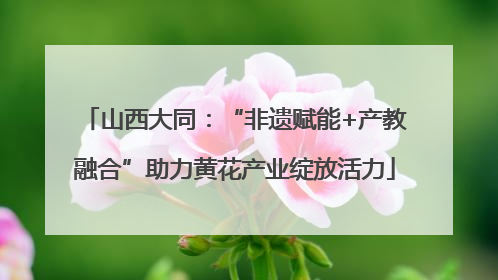 山西大同：“非遗赋能+产教融合”助力黄花产业绽放活力