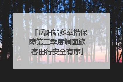 岳阳站多举措保障第三季度调图旅客出行安全有序