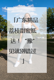 广东精品荔枝甜蜜抵达！“豫”见就别错过