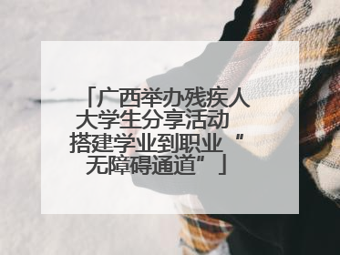广西举办残疾人大学生分享活动 搭建学业到职业“无障碍通道”