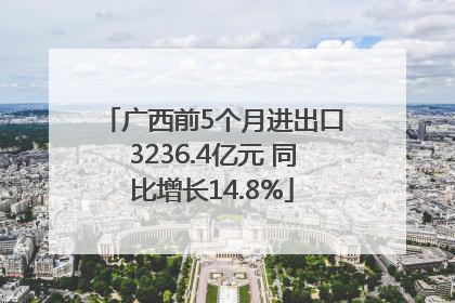 广西前5个月进出口3236.4亿元 同比增长14.8%