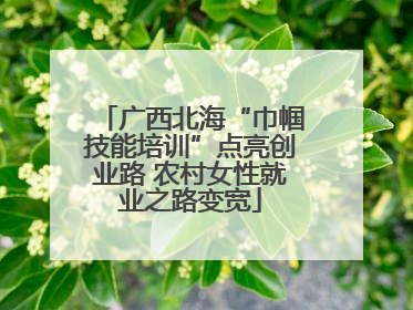 广西北海“巾帼技能培训”点亮创业路 农村女性就业之路变宽