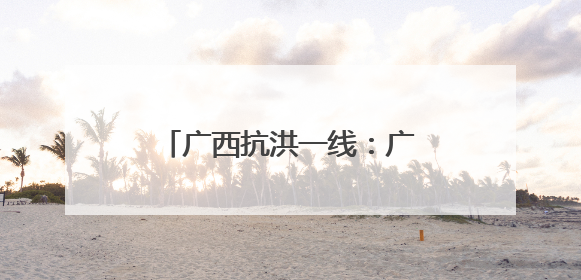广西抗洪一线：广东支教民警退票留在广西抗洪救灾