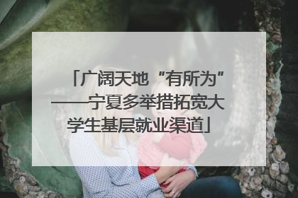 广阔天地“有所为”——宁夏多举措拓宽大学生基层就业渠道