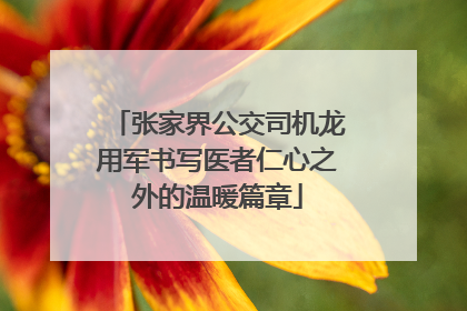 张家界公交司机龙用军书写医者仁心之外的温暖篇章