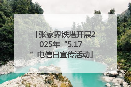 张家界铁塔开展2025年“5.17”电信日宣传活动