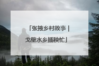 张掖乡村故事｜戈壁水乡插秧忙