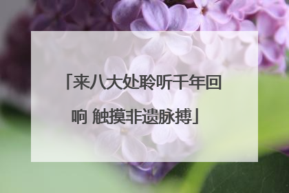来八大处聆听千年回响 触摸非遗脉搏