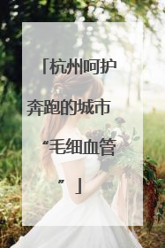 杭州呵护奔跑的城市“毛细血管”
