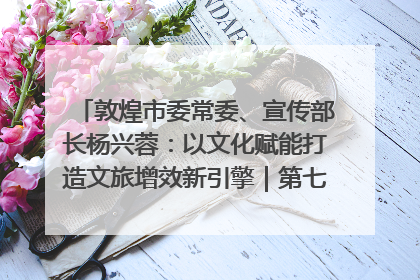 敦煌市委常委、宣传部长杨兴蓉：以文化赋能打造文旅增效新引擎｜第七届全国县域旅游研究成果发布系列活动