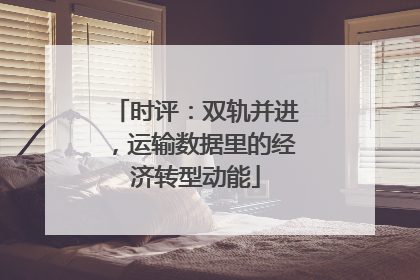 时评：双轨并进，运输数据里的经济转型动能