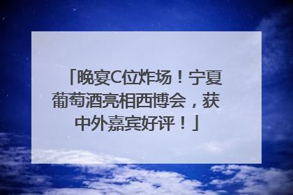 晚宴C位炸场！宁夏葡萄酒亮相西博会，获中外嘉宾好评！
