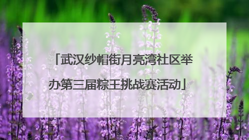 武汉纱帽街月亮湾社区举办第三届粽王挑战赛活动