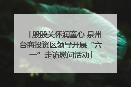 殷殷关怀润童心 泉州台商投资区领导开展“六一”走访慰问活动